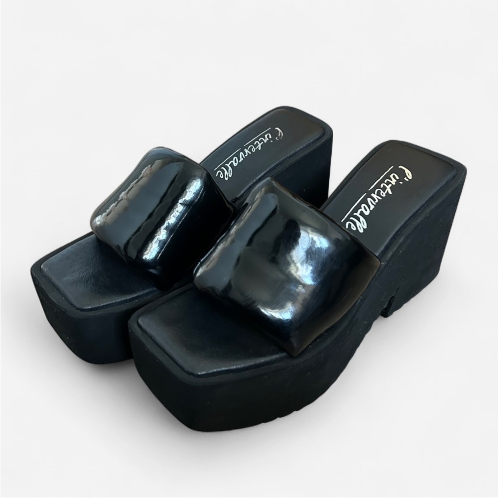 l’Intervalle Black Platform Heels